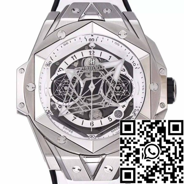 z5348960230687 5b08dc80a7d69c3c7ea57bdf626edc66 Hublot Big Bang Sang Bleu 418.NX.2001.RX.MXM20 1:1 Best Edition BBF gyári fehér szíjjal.