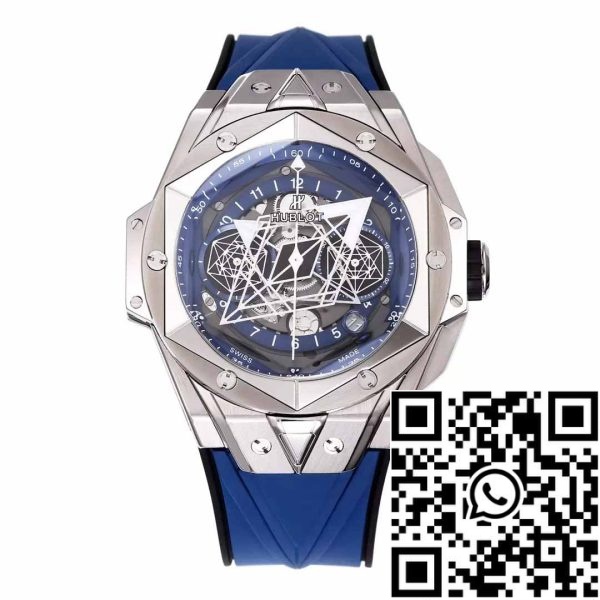 z5348961997794 d77d2d5736fff961eebd8529eaafa0a0 Hublot Big Bang Sang Bleu 418.NX.5107.RX.MXM20 1:1 Best Edition BBF Factory Blue Strap