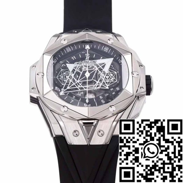 z5348964694121 b341ea856ae17baee61bc7cfd987dcf1 Hublot Big Bang Sang Bleu 418.NX.1107.RX.MXM19 1:1 Best Edition BBF Factory Bracelete preta