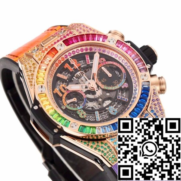 z5349269785926 d3014a20d60497e92161ff48cac2cf72 Hublot Big Bang King Gold Rainbow 411.OX.9910.LR.0999 1:1 Най-добро издание BBF Factory