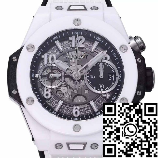 z5349669806955 96774d39d3214210fb383212a28d1df8 Hublot Big Bang Unico Ceramic 441.HX.1171.RX 1:1 Best Edition BBF Factory Λευκό κεραμικό