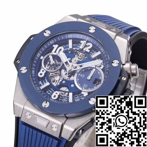 z5349679862992 6d92de3131c76b55e9216946c45f232a Hublot Big Bang Unico Titanium 441.NL.5171.RX 1:1 Най-добро издание BBF Фабрика Синя каишка Керамичен безел