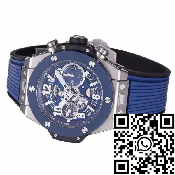 z5349680135014 889efd69b4b49cecaed1b44fb029b35a Hublot Big Bang Unico Titanium 441.NL.5171.RX 1:1 Best Edition BBF Factory Bracelete azul Luneta em cerâmica