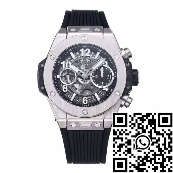 z5349682198543 faf8b3a7a84436eb4f19a0de25be7bb5 Hublot Big Bang Unico Titanio 441.NX.1171.RX 1:1 Best Edition BBF Factory Cinturino Nero