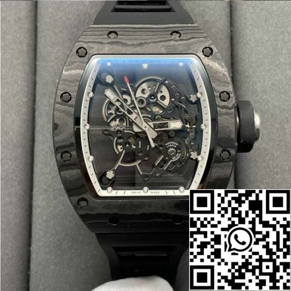 z535848488017234 ebe4b4b7276666bc7c7af828664646400a4854b5 RICHARD MILLE RM055 NTPT من ألياف الكربون 1:1 أفضل إصدار مصنع BBR [V3] حزام مطاطي أسود