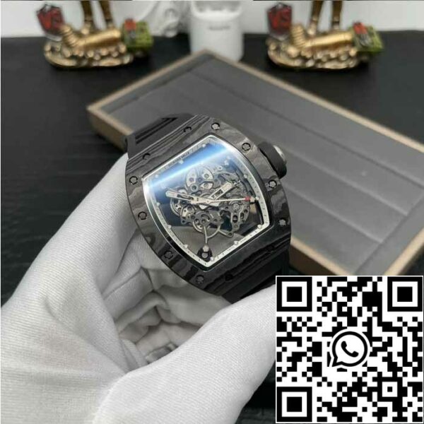 z5358488170219 a82e8c265f932da56aeab45d6af02811 RICHARD MILLE RM055 NTPT Carbon Fiber 1:1 Best Edition BBR Factory [V3] Fekete gumiszíj