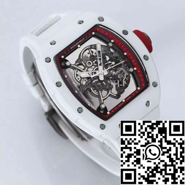 z5358489234544 6f17b8eeee581c3a5013bfee5857c940 RICHARD MILLE RM055 Caz ceramic 1:1 Best Edition BBR Factory [V3] Curea de cauciuc alb