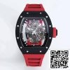 z5358491029366 94ffda114ddc2eb6eeec54aa1e81761c BBR Factory [V3] RICHARD MILLE RM055 RM-055 Cassa in ceramica nera Cinturino in gomma rossa