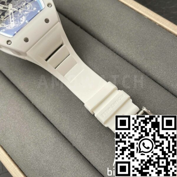 z5358493238810 39fb04749f4258c71dd4f9b5bec7c9fb RICHARD MILLE RM055 Boîtier en céramique blanche 1:1 Best Edition BBR Factory [V3] Bracelet caoutchouc blanc