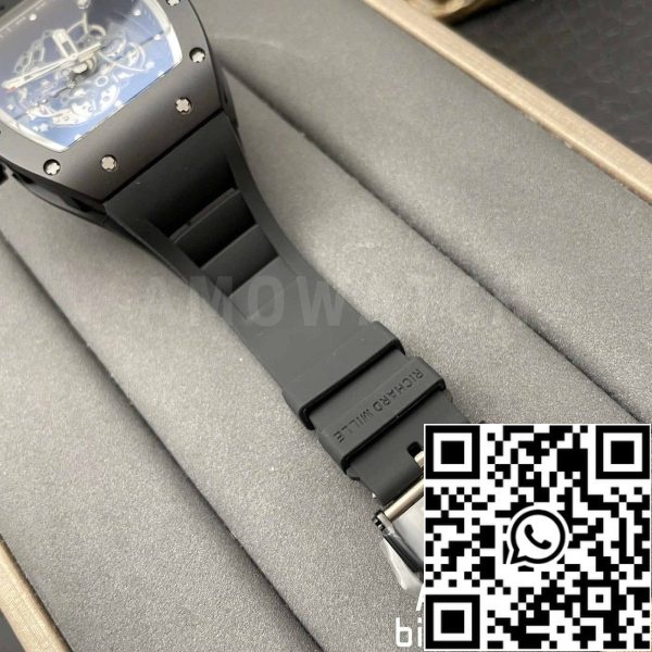 z5358494236082 53b9475ed151b2c90bb0e720ce87c3ff BBR Factory [V3] RICHARD MILLE RM055 RM-055 Boîtier en céramique noire Bracelet en caoutchouc noir