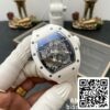 z5358494400382 a19fa6f9d300923910112bfb6533e0be RICHARD MILLE RM055 Boîtier en céramique blanche 1:1 Best Edition BBR Factory [V3] Bracelet caoutchouc