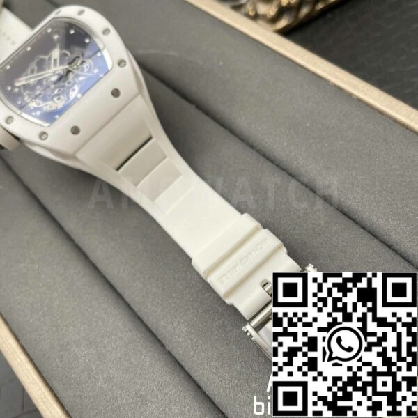 z5358495090384 2445eb50768f7bd6cdc6e71d5e23c2cc RICHARD MILLE RM055 White Ceramic case 1:1 Best Edition BBR Factory [V3] Rubber Strap