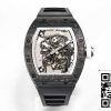 z5358495217508 c0a74a6bb82a328e33124e582a7754a8 BBR Factory [V3] RICHARD MILLE RM055 RM-055 NTPT Cassa in fibra di carbonio Cinturino in gomma