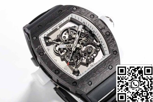 z5358495312216 7aa7b578ac17b31a49b113c627dafae1 BBR Factory [V3] RICHARD MILLE RM055 RM-055 NTPT Caixa em fibra de carbono Bracelete em borracha