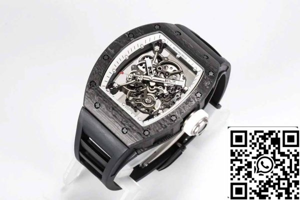 z5358495491432 803da55816cf7325cc2e942682f0a33c BBR Factory [V3] RICHARD MILLE RM055 RM-055 NTPT Carbon Fiber Case Rubber Strap