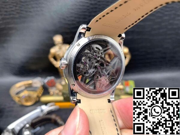 z5358542892625 baa338273cc3e79edddad21f605bac01 Roger Dubuis Excalibur RDDBEX0393 Srebrna ohišje 1:1 Najboljša izdaja BBR Factory V3 Tourbillon Skeleton Dial