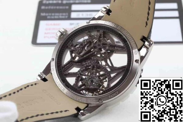 z5358544159275 41c5fb4b17fd888be56c9a116dab5aa0 Roger Dubuis Excalibur RDDBEX0392 Silver Case 1:1 Best Edition BBR Factory V3 Tourbillon Watch kello