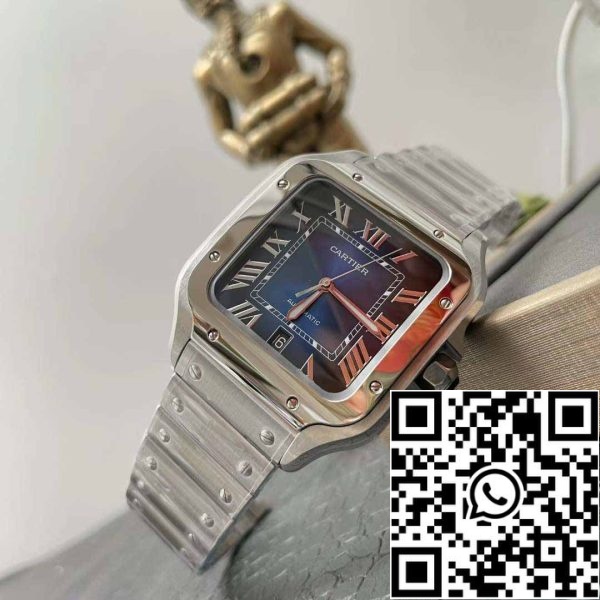 z5359781963852 9feb5e9c01594b48792d37d204d767b4 Cartier De Santos WSSA0013 2018 BV Factory 1:1 Best Edition Blue Dial Swiss ETA 9015 Stainless Steel Smartlinks Bracelet Blue Dial.