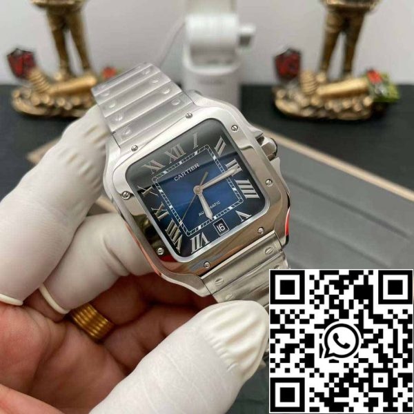 z5359781979721 1f28736a8560eaa33176f5a6817c9873 Cartier De Santos WSSA0013 2018 BV Factory 1:1 Best Edition Blue Dial Zwitserse ETA 9015 Roestvrij Staal Smartlinks Armband Blauwe Wijzerplaat