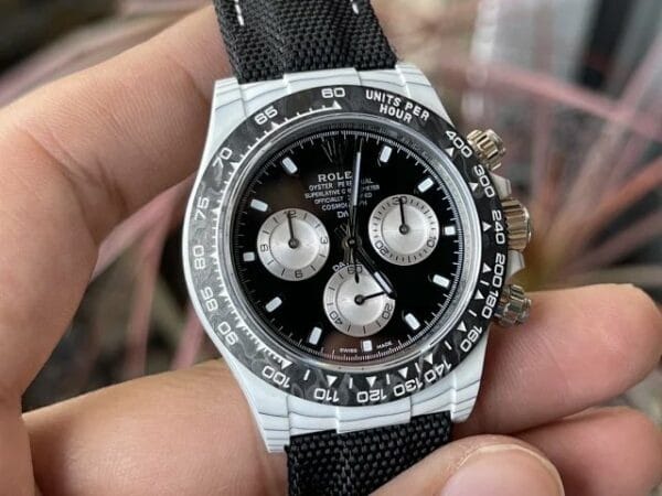 z5395500098725 9714621a21276026678b6f36ffbaa048 【4130 Beweging DIW Gewijzigde Versie】Rolex Cosmograph Daytona Series met Witte Koolstofvezel Kast