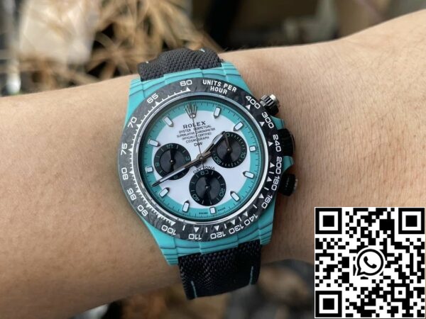 z5395503838917 40fdf639a44fe9e3fef22f6fffb8972c Rolex Cosmograph Daytona Series with Blue Carbon Fiber Case【4130 Movement DIW Modified Version】.