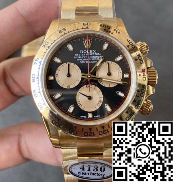 z5397871650364 954b9f41e9695d18cc1b98e908787978 Replika Rolex Cosmograph Daytona m126508-0002 Čista tovarna rumeno zlato 4130 gibanje