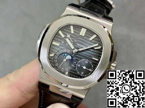 z5406939762141 275c227673b6243aa70ae376419e85e4 Patek Philippe Nautilus 5712G-001 Blue Dial 1:1 Best Edition PPF fabriek V2 Lederen Band