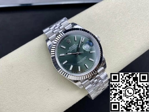 z5412646502723 ea509e42a3fe1782133e646c36317697 Rolex Datejust M126334-0028 41mm Oyster hihna VS Factory Green Dial Jubilee hihna