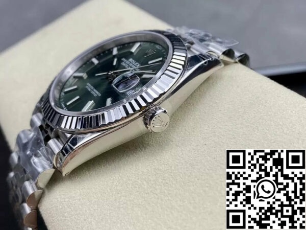 z5412646612512 e9f809e2036e3baf33e15e5f1966b106 Rolex Datejust M126334-0028 41mm Oyster Strap VS Fabriek Groene Wijzerplaat Jubilee Strap