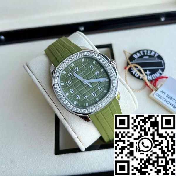 z5416088744703 3737da30795e64b7a233541da7c0bcde Patek Philippe Aquanaut 5267/200A-011 Quadrante Verde 1:1 Migliore Edizione PPF Fabbrica