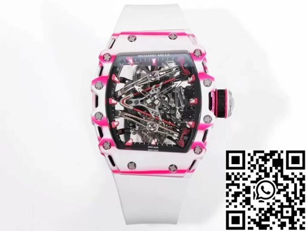 z5422910700762 f44a8dbf3f940eb60fac9b48630728e2 Richard Mille Bubba Watson Tourbillon RM38-02 1:1 Best Edition Бяла каучукова каишка