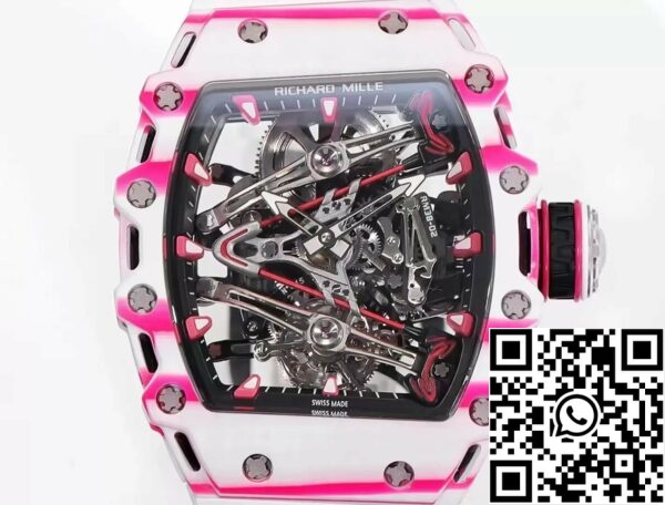 z5422912129512 a5c7d054efea5da4e9540a01f0651f25 Richard Mille Bubba Watson Tourbillon RM38-02 1:1 Best Edition White Rubber Strap