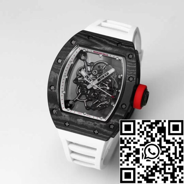 z5434578171536 dd6d18f7302bc4d1862669389d333ca6 RICHARD MILLE RM055 Επανασχεδιασμένο πρωτότυπο 1:1 Best Edition BBR Factory 2024 White Strap