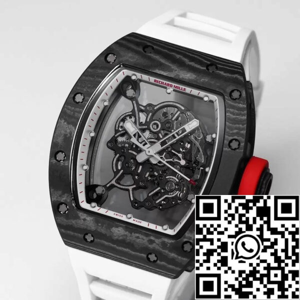 z5434578302845 a74710e7cf9b3b072237fb127f7b7ac0 RICHARD MILLE RM055 Redesignet original 1:1 Best Edition BBR Factory 2024 Hvid rem