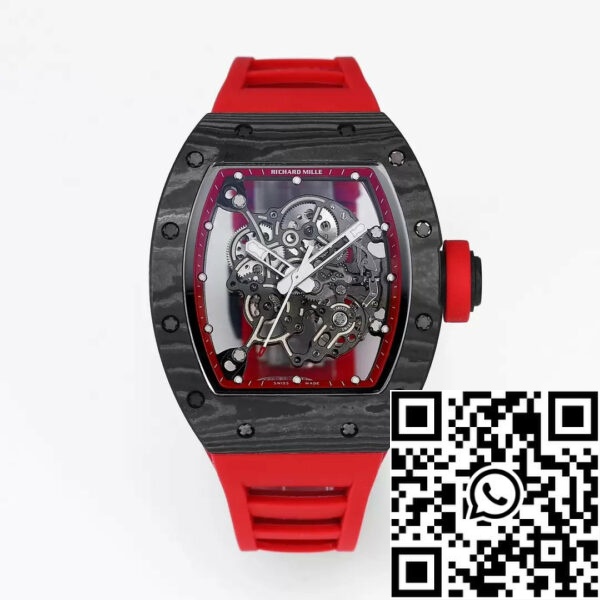 z54345457878695695604 797622094cda0bde6b6bb96b6646814da0 RICHARD MILLE RM055 معاد تصميمه الأصلي 1:1 أفضل إصدار من مصنع BBR 2024 الحزام الأحمر