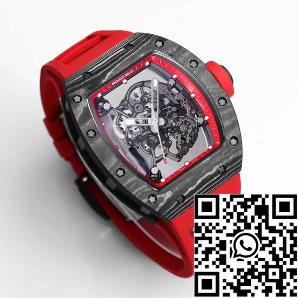 z5434578763875 051bc3b86e1c03270263ecf68d49909d RICHARD MILLE RM055 Przeprojektowany oryginał 1:1 Najlepsza edycja BBR Factory 2024 Czerwony pasek