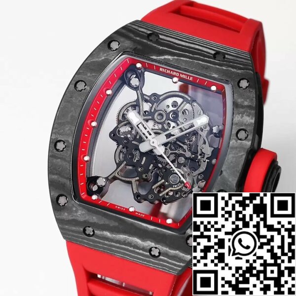 z5434579055609 695ffe904c1d254f012565d5f2a5b5ef RICHARD MILLE RM055 Opnieuw ontworpen originele 1:1 Best Edition BBR Factory 2024 Rood Bandje