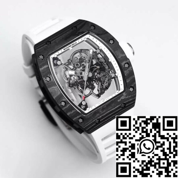 z5434579461058 68281dcb25bc098a5579d55dd066bd27 RICHARD MILLE RM055 Przeprojektowany oryginał 1:1 Best Edition BBR Factory 2024 Biały bezel Czarny pasek