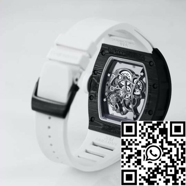 z5434579797229 0cfe55bd4c87263de7bdcdff377c7ec1 RICHARD MILLE RM055 Riprogettato originale 1:1 Best Edition BBR Factory 2024 Lunetta bianca Cinturino nero