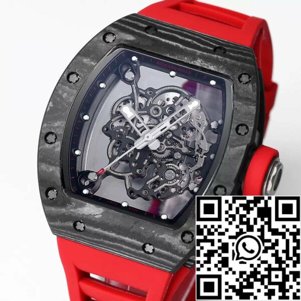 z5434580058962 8201e1eb742b17cab46605c95037092d RICHARD MILLE RM055 再デザインオリジナル 1:1 ベストエディション BBRファクトリー 2024 ブラックベゼル レッドストラップ