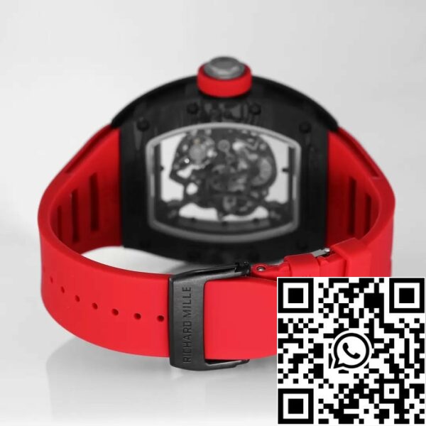 z5434580205009 a51d7944903a76a8b29d708a4c2c80be RICHARD MILLE RM055 Redesigned original 1:1 Best Edition BBR Factory 2024 Schwarz Lünette Rot Armband