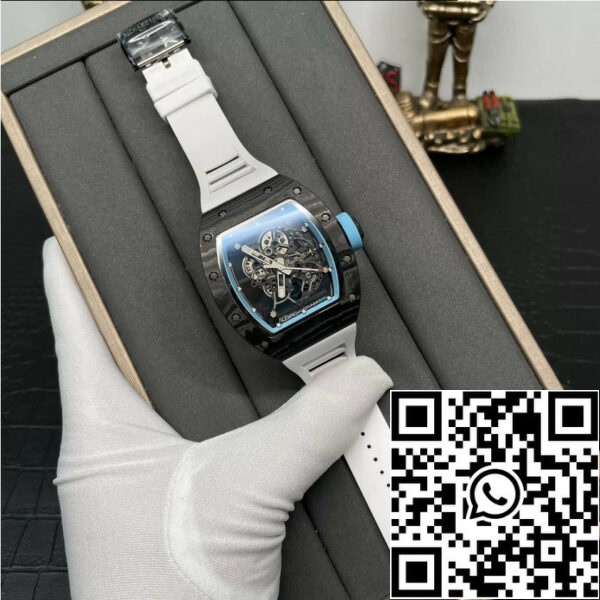 z5434580953854 cee8e4a813c4ec625d3381757522e71091 RICHARD MILLE RM055 Επανασχεδιασμένο πρωτότυπο 1:1 Best Edition BBR Factory 2024 Μπλε Λευκό λουράκι