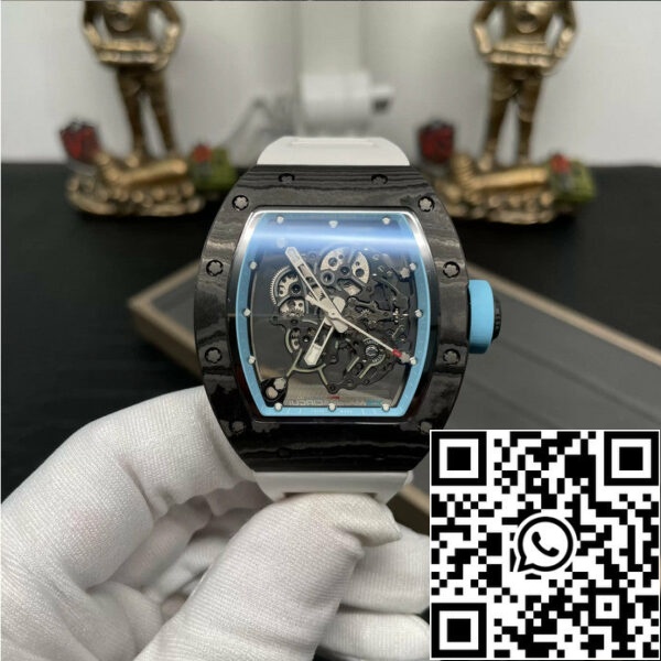 z5434581266360 727ed223e33a5fe8292ab1797ccc8937 RICHARD MILLE RM055 Preoblikovan original 1:1 Best Edition BBR Factory 2024 Blue White Strap