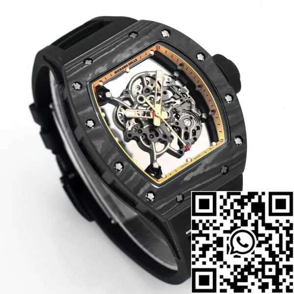 z5434581952572 7329fdd66efb7e0393cabbe3bd7d4912 RICHARD MILLE RM055 Przeprojektowany oryginał 1:1 Best Edition BBR Factory 2024 Złoto Czarny Pasek