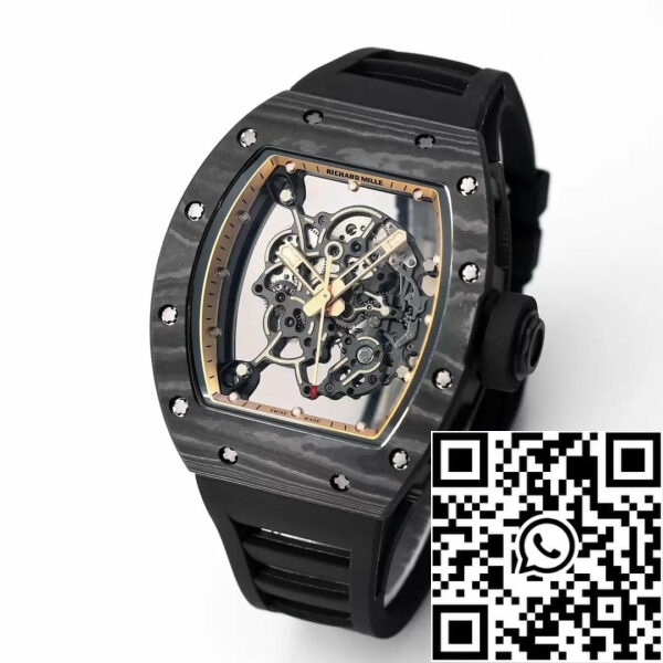 z5434581999187 758b71469c280073c7cbb4562612ec8a RICHARD MILLE RM055 Przeprojektowany oryginał 1:1 Best Edition BBR Factory 2024 Złoto Czarny Pasek