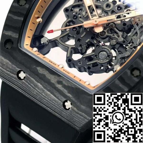 z5434582108299 673642ebb452064ad3839b85ee7103e8 RICHARD MILLE RM055 Újratervezett eredeti 1:1 Best Edition BBR Factory 2024 arany fekete szíj