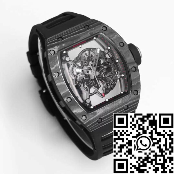 z5434582893357 f848315882a401c5f6feb49550972cc5 RICHARD MILLE RM055 Rediseñado original 1:1 Mejor Edición BBR Factory 2024 Correa Negra