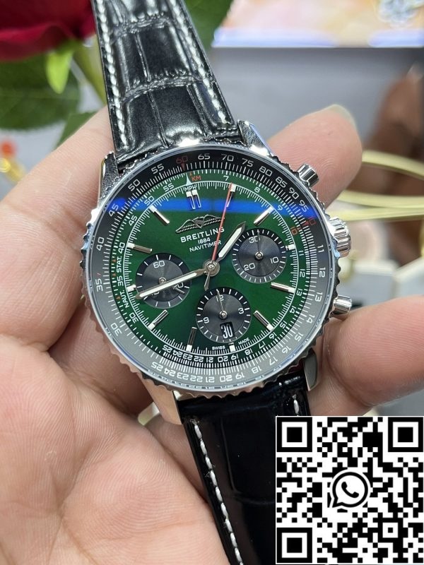 z5434637671357 e8d1d2eed12b4845db9e16ff133e6fa1 Breitling Navitimer B01 Chronograph AB0137241L1P1 43mm 1:1 Best Edition BLS Gyár