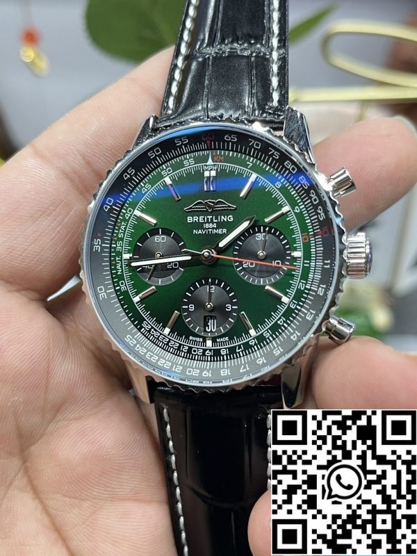 z5434637732587 295a17c44eda6b344829af4f0b0b9af0 Breitling Navitimer B01 Cronógrafo AB0137241L1P1 43mm 1:1 Mejor Edición BLS Fábrica