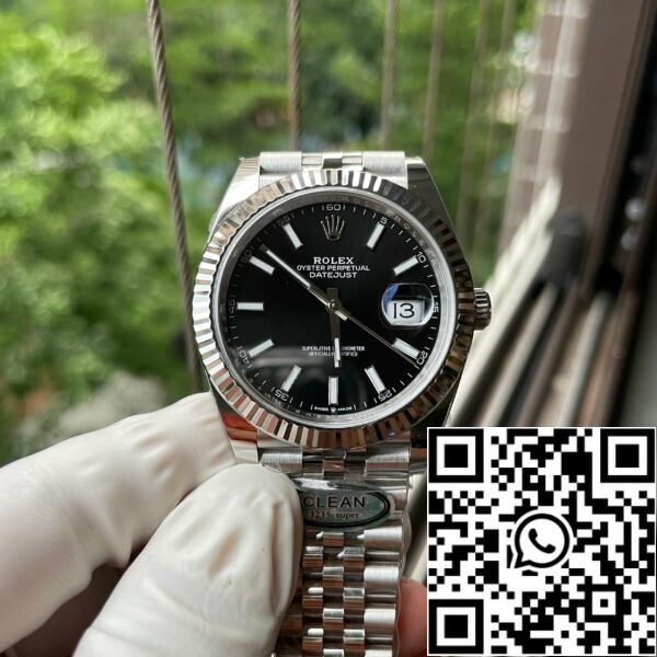 z5438282116835 5026d95d5ea9cbdc7a20cd2837216e57 Rolex Datejust 41 mint M126334-0018 1:1 Best Edition Clean Factory Svart urtavla